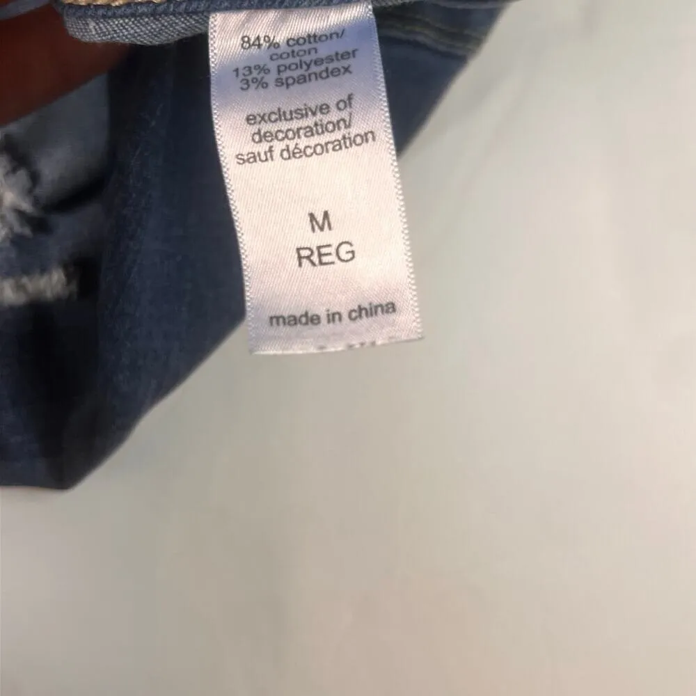 Maurice's Distressed‎ Jeggings Folder Hem Stretchy Women's Size Medium - Image 7