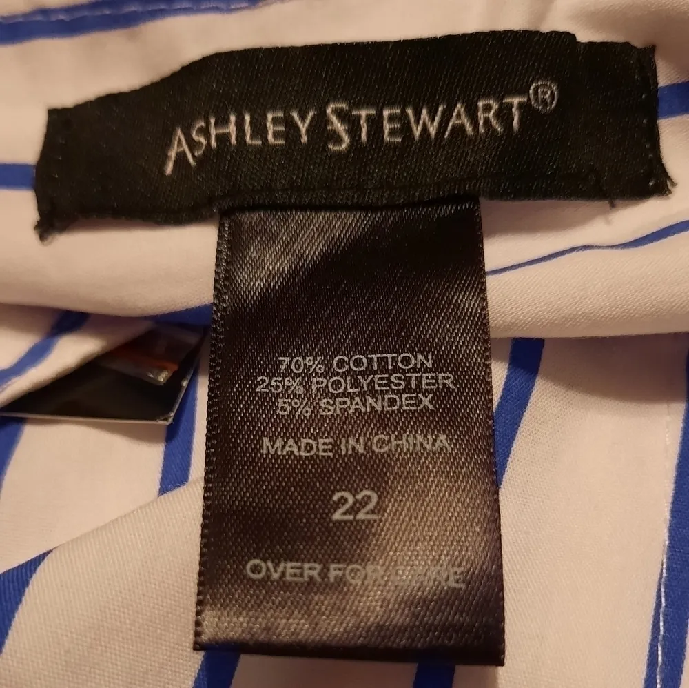 Ashley Stewart Striped Blouse Size 22 - Image 5