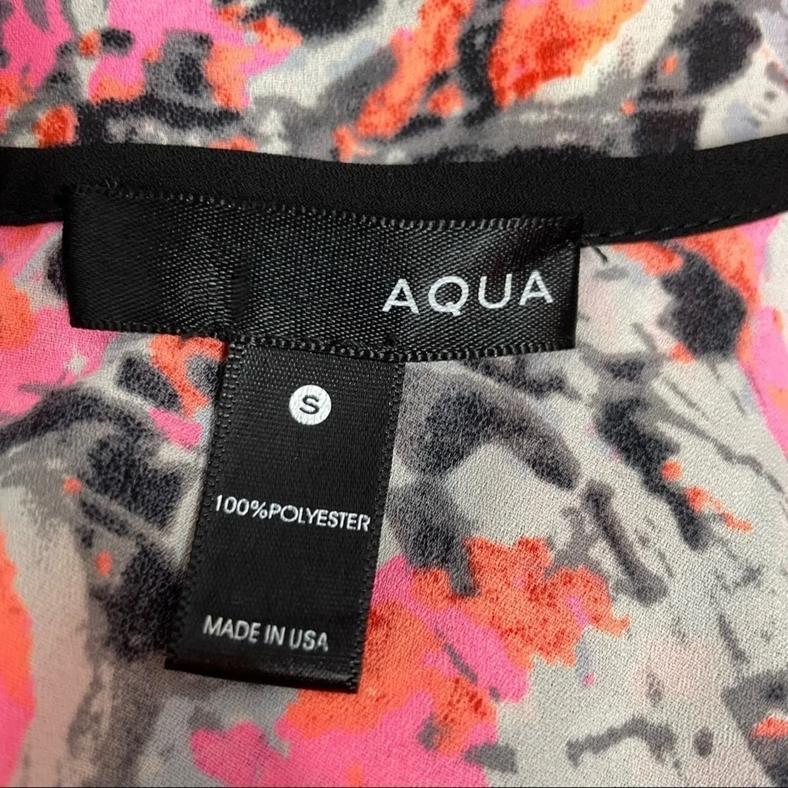 AQUA Colorful Crop Top Womens Size Small Dopamine Maximalist Artsy Art Mom Boxy - Image 6