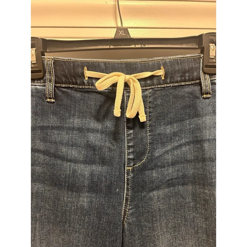 Torrid Mid Rise Straight Leg Pull On Jeans Women Elastic Waist Distressed 2X Reg - Image 4