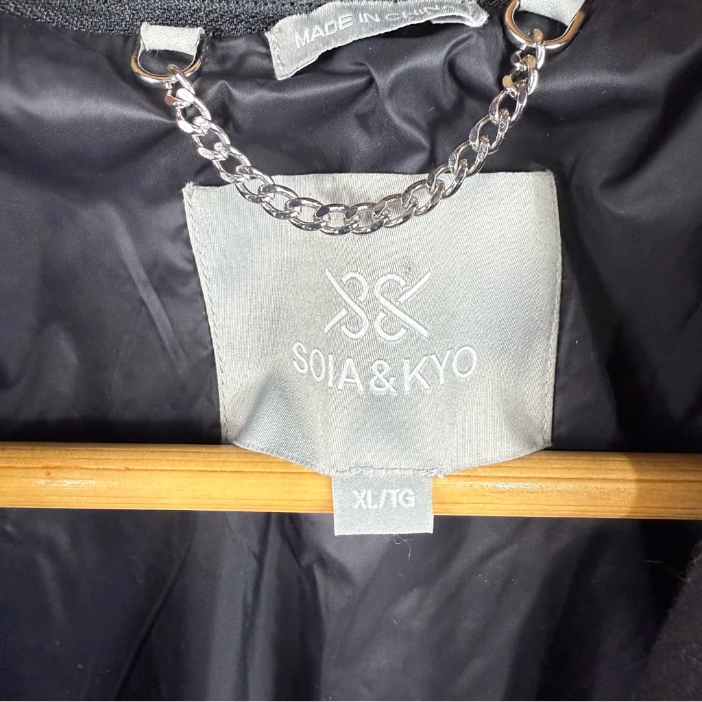 Soia & Kyo Black FRIEDA Wool Coat Size XL - Image 4