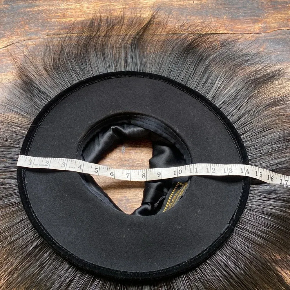 Met gala inspired vintage luxury open hat by designer Kokin wearable art Black - Image 11