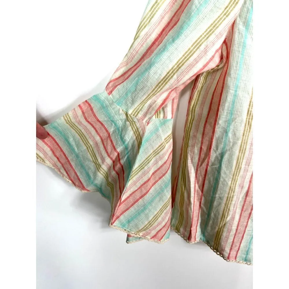 Solitaire‎ striped flare sleeve top NWT - Image 4