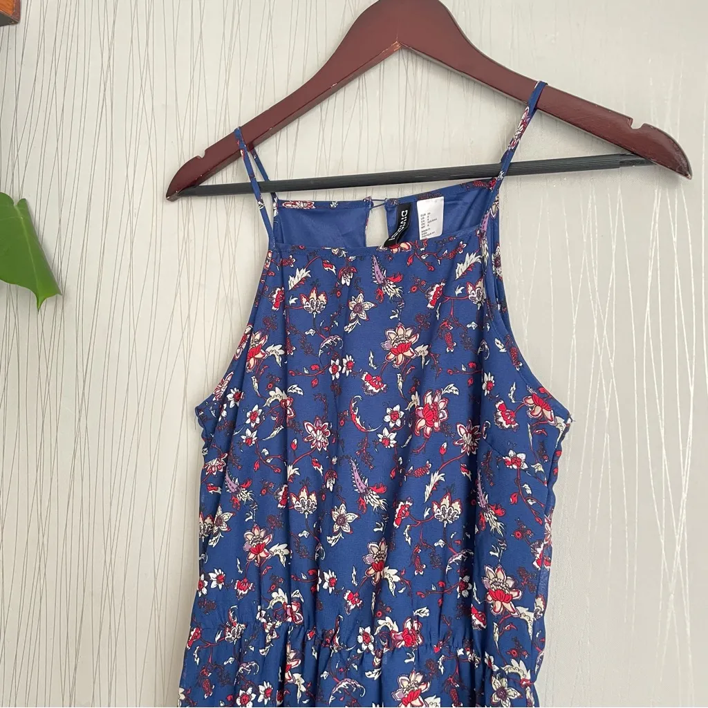DIVIDED by H&M Floral Print Maxi Halter Dress Size 6 - Image 7