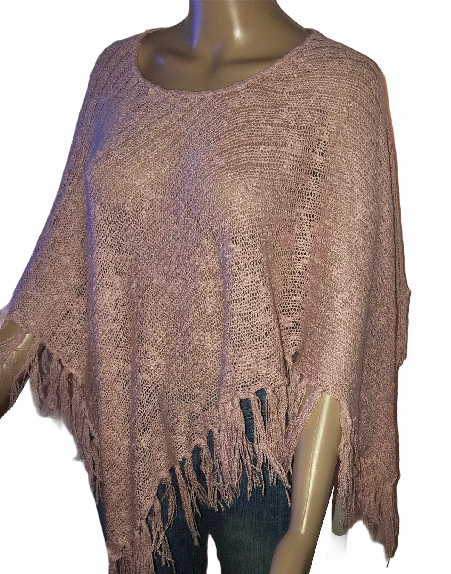 New York & Co Popcorn Knit Poncho  - Image 2