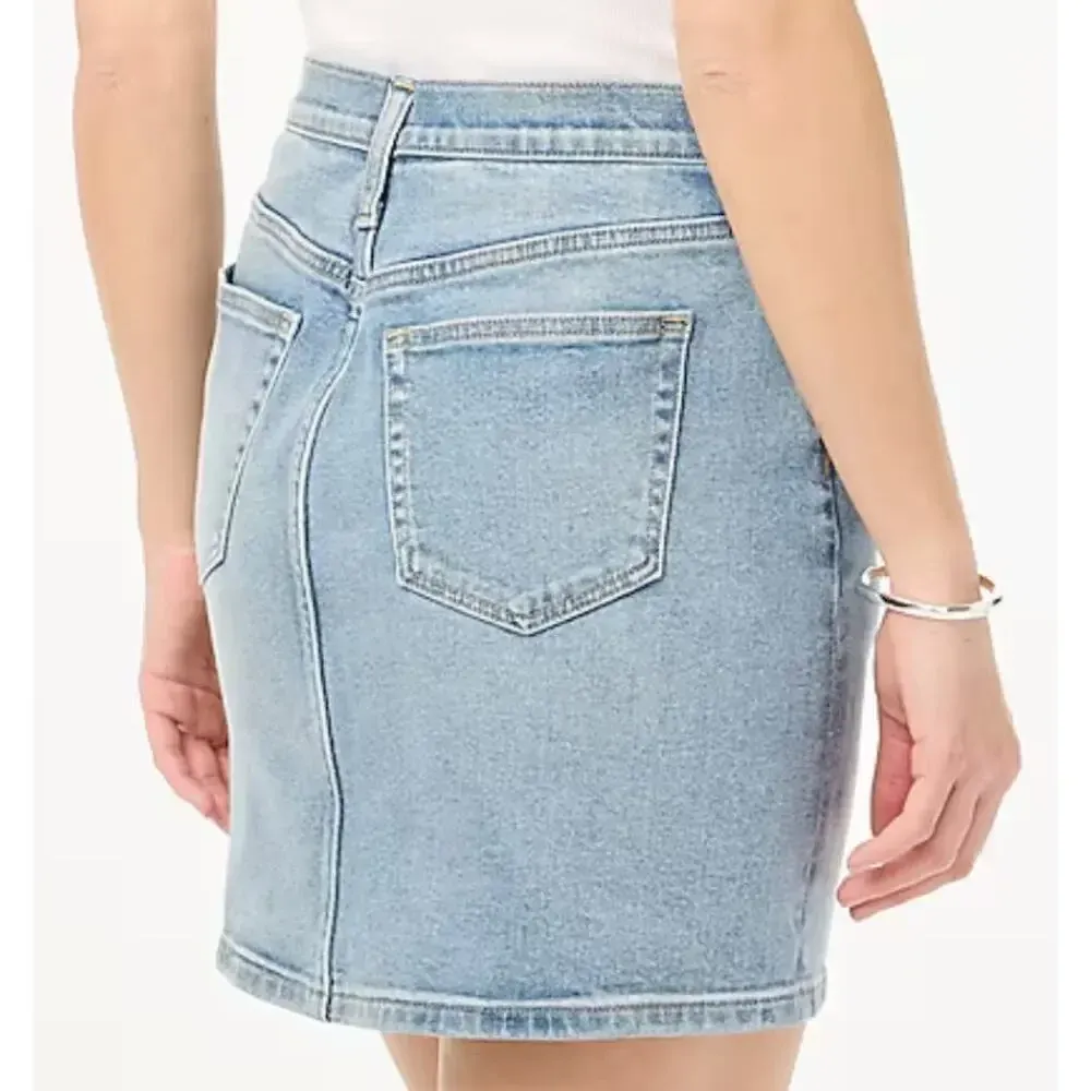 NWT J.Crew Size 4 Denim Mini‎ Skirt Indigo Dream Wash Y2K Preppy Classic 17” Blue - Image 2