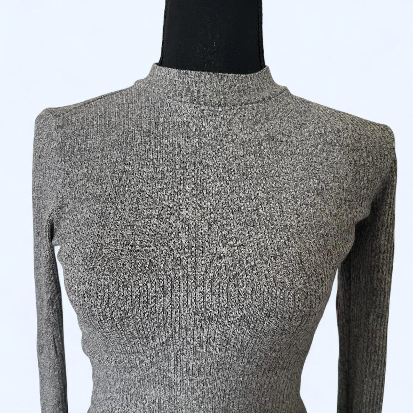 Ambiance grey knit crop top Gray - Image 2
