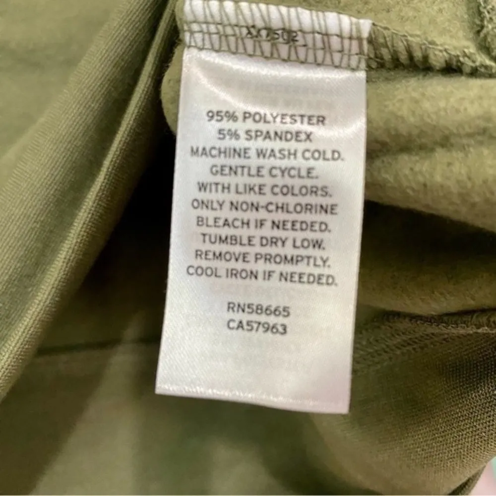 Abound Women’s Long Sleeve Cropped Fleece Pullover Olive Night Size Medium NWT - Image 6