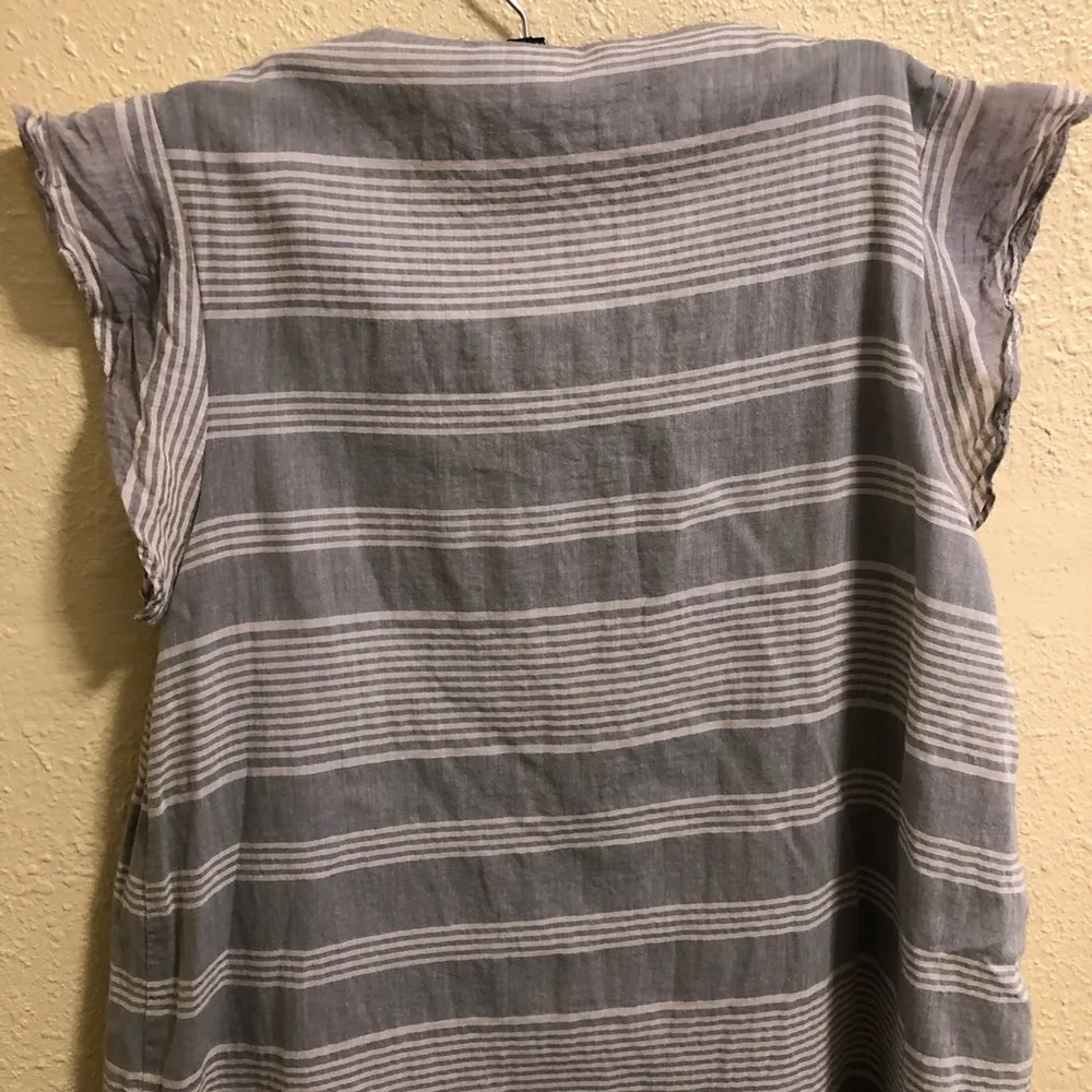 THML Embroidered Detailed Cap Sleeve Cotton Dress with Pom-pops S - Image 7