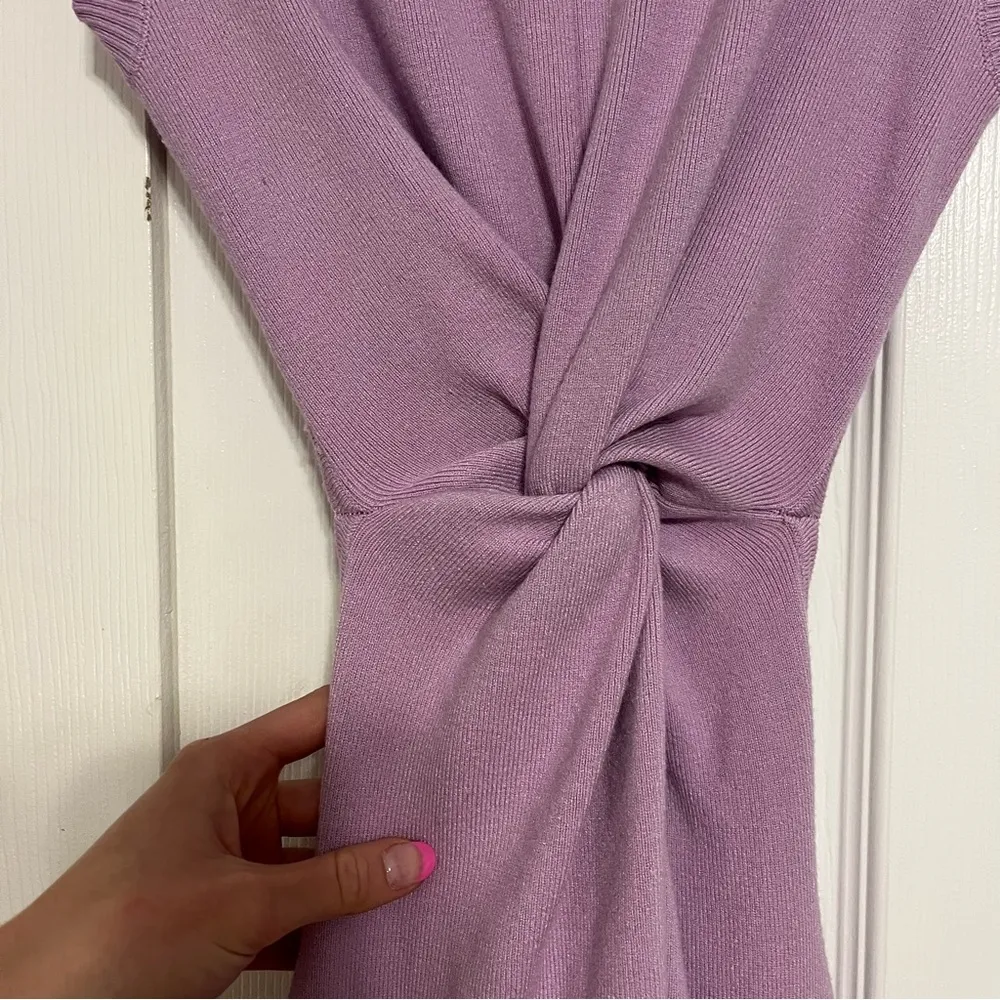 Vici Cutout Knit Dress Dusty Lilac - Image 4