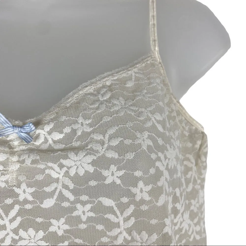 Tommy Hilfiger Ivory Cami Floral Lace Pattern Size L - Image 5