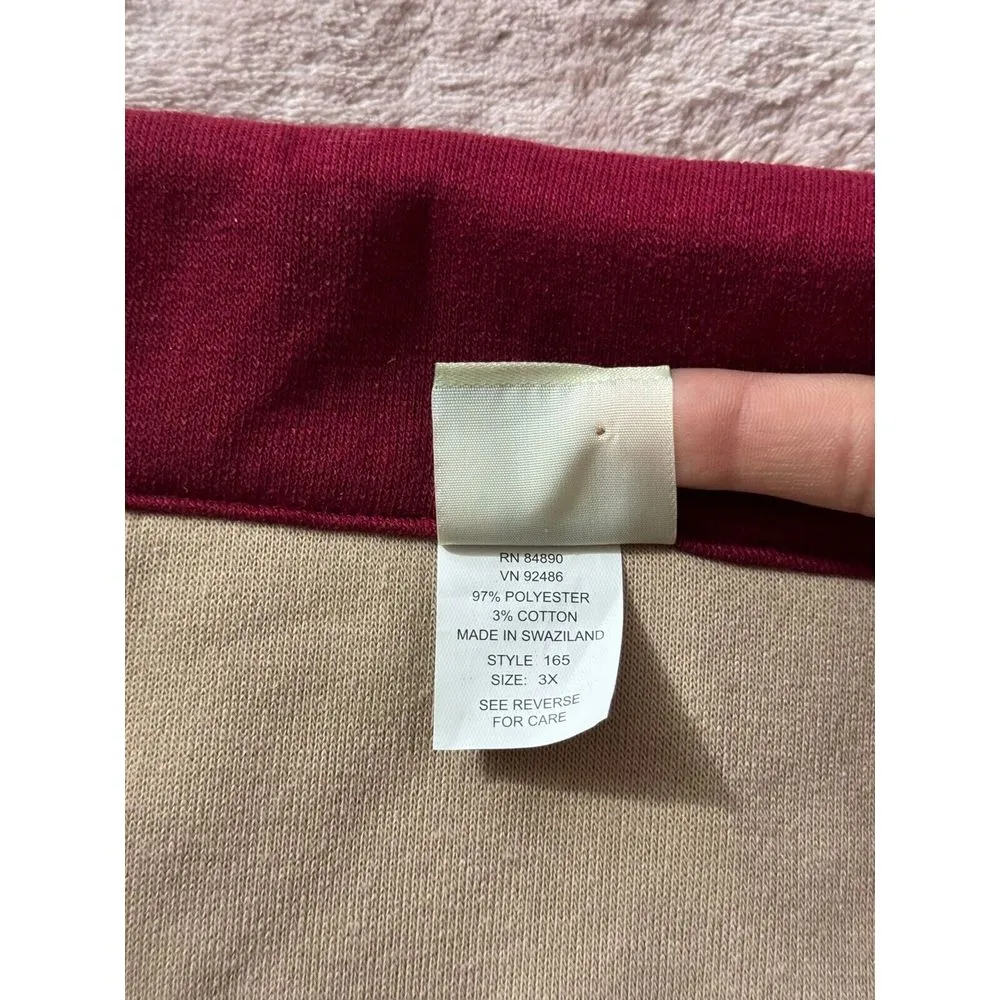 Haband Women's Corduroy Long Sleeve 1/4 Zip Up Sweater Tan Size‎ 3X Size undefined - Image 5