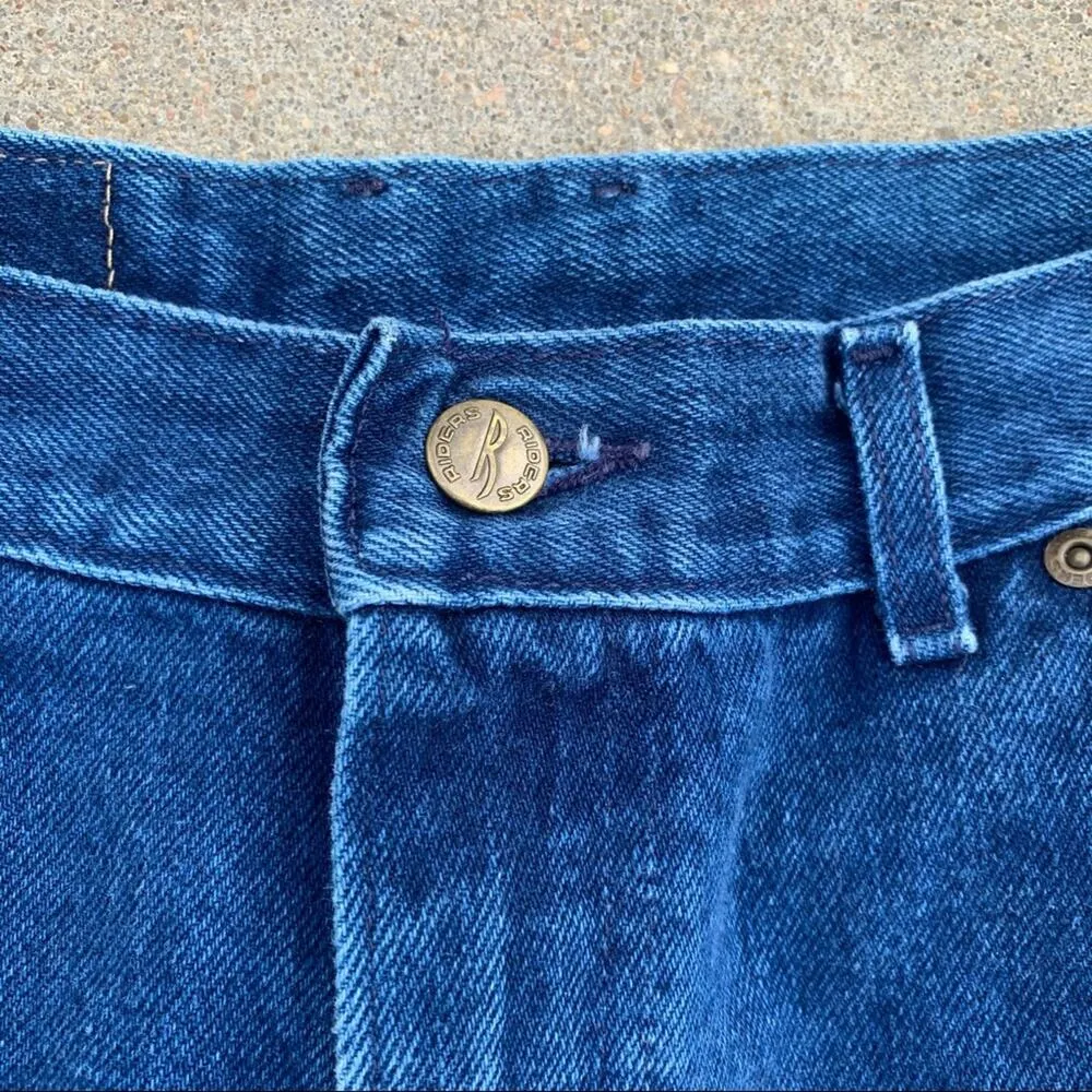 Vintage 90s Riders high rise taper ankle mom jeans 31" Waist Blue Size 12 - Image 7