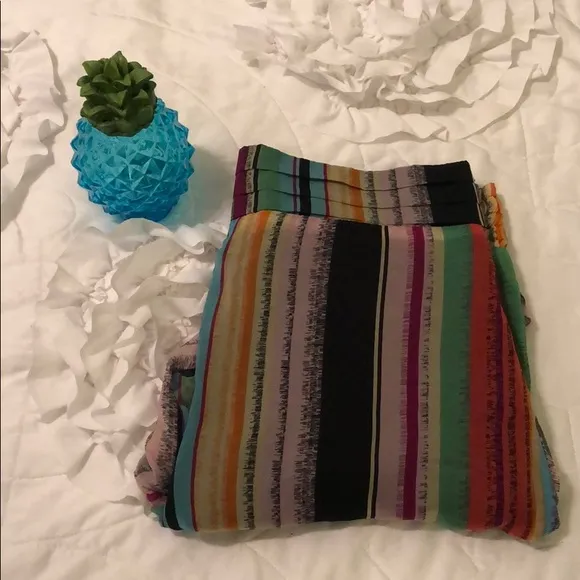 Very J wide leg flowy striped pants - Image 2