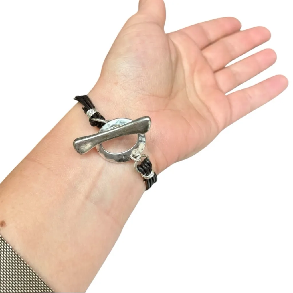 RLM Soho Lapis Gemstone Bracelet & Lia Sophia Teardrop Pendant Cord Necklace Set - Image 3