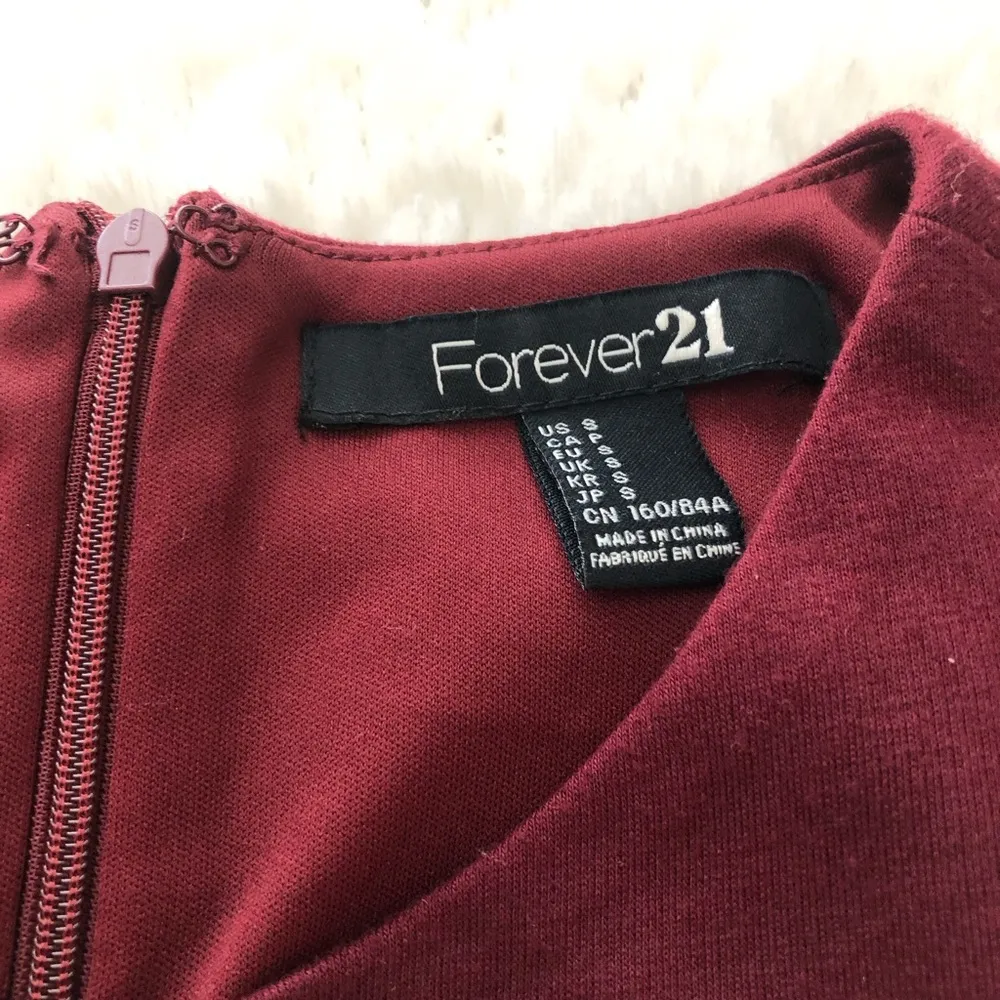 Forever 21 Burgundy Bodycpm Peplum Dress - $16 (36% Off Retail) - From  Jasmine