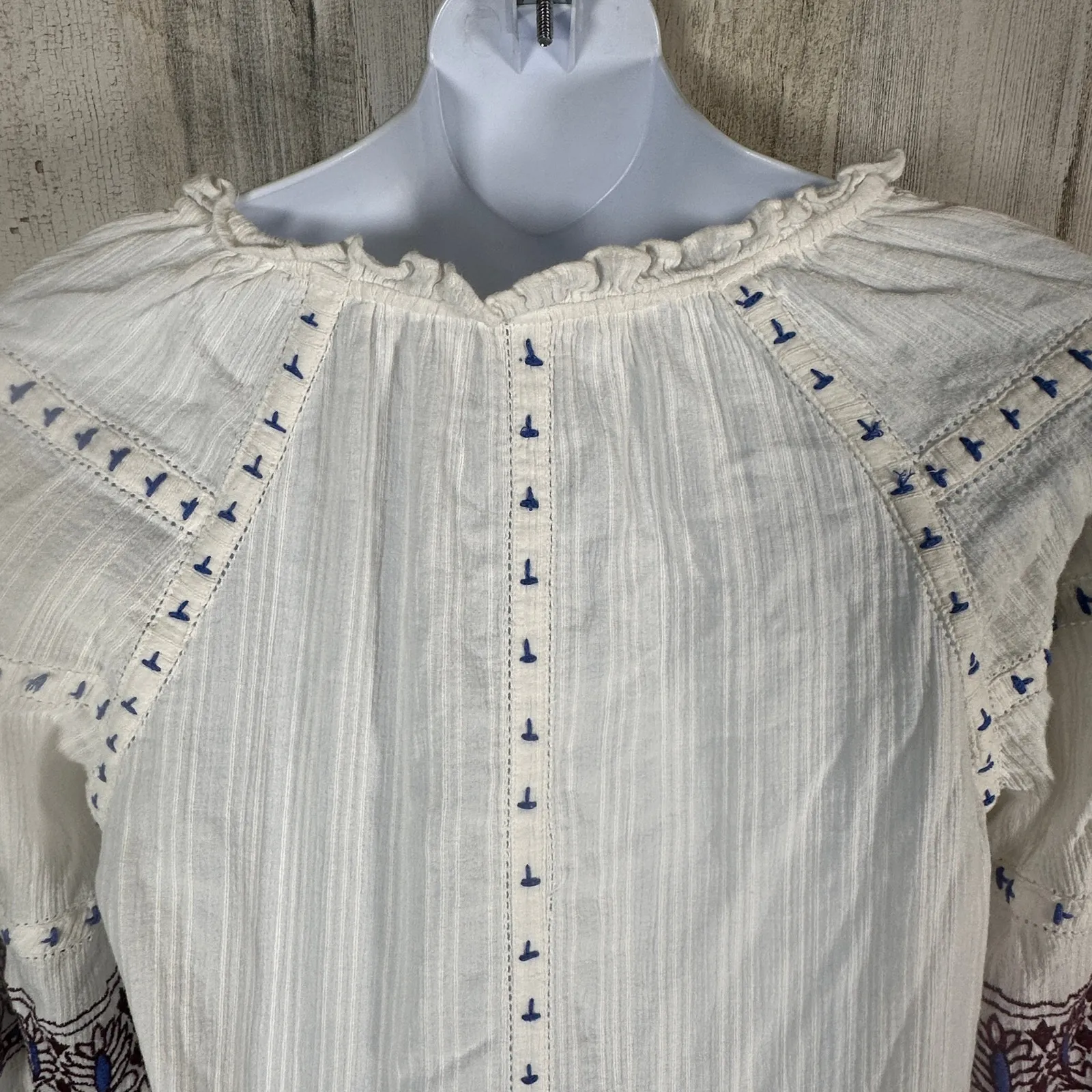 Veronica Beard Danica Embroidered Cotton Dress Sz S | Boho Style | MSRP $498 - Image 10