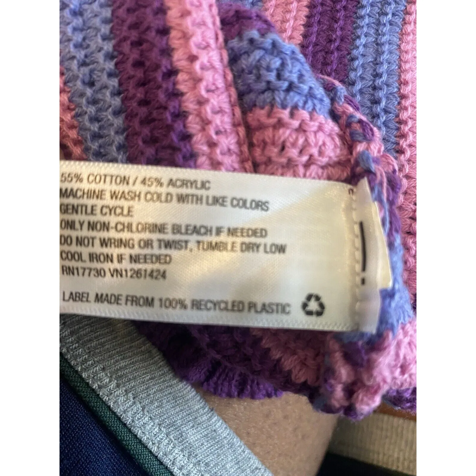 Wild Fable Crochet Purple Pink Blue Striped Halter Sundress Knit Size L  29pky - Image 13