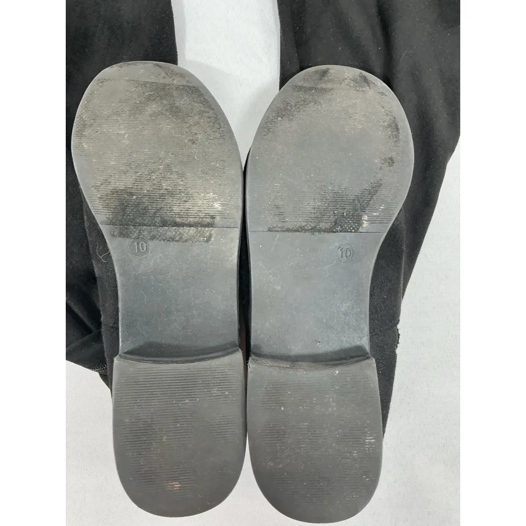 Womans Pullon Otk Boots 10 Black 1/4 Zip Flat Heel - Image 4