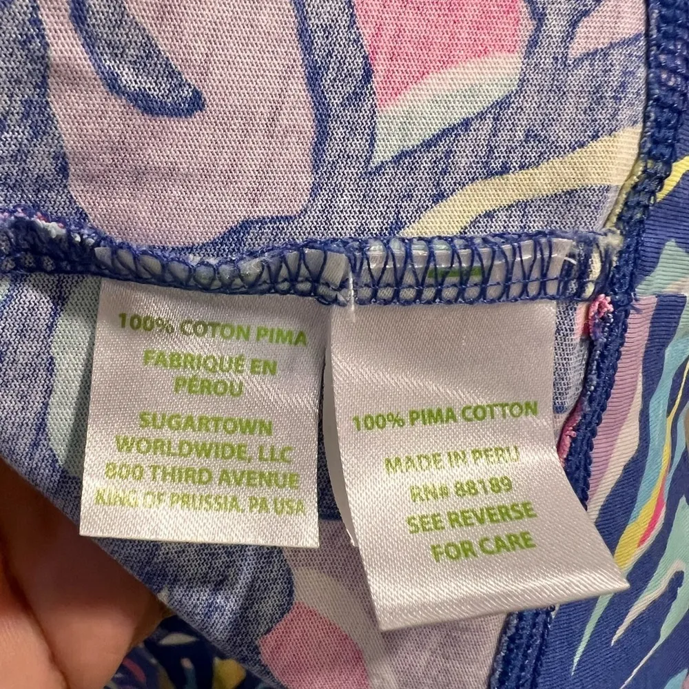 Lily Pulitzer Palmetto Tshirt Dress Tropical Pink Catwalk Dress Size Small - Image 7