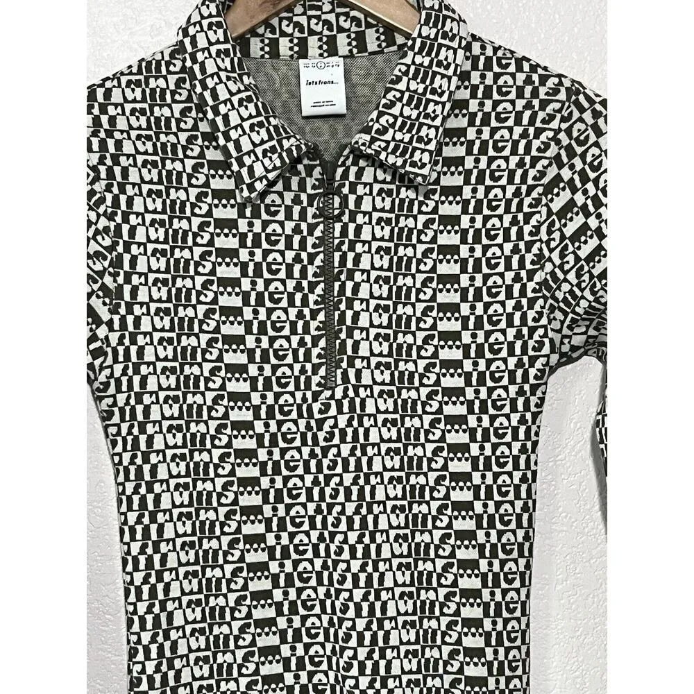 Iets Frans Urban Outfitters Retro Green Mini Dress Sz S Grunge 90’s Streetwear - Image 6