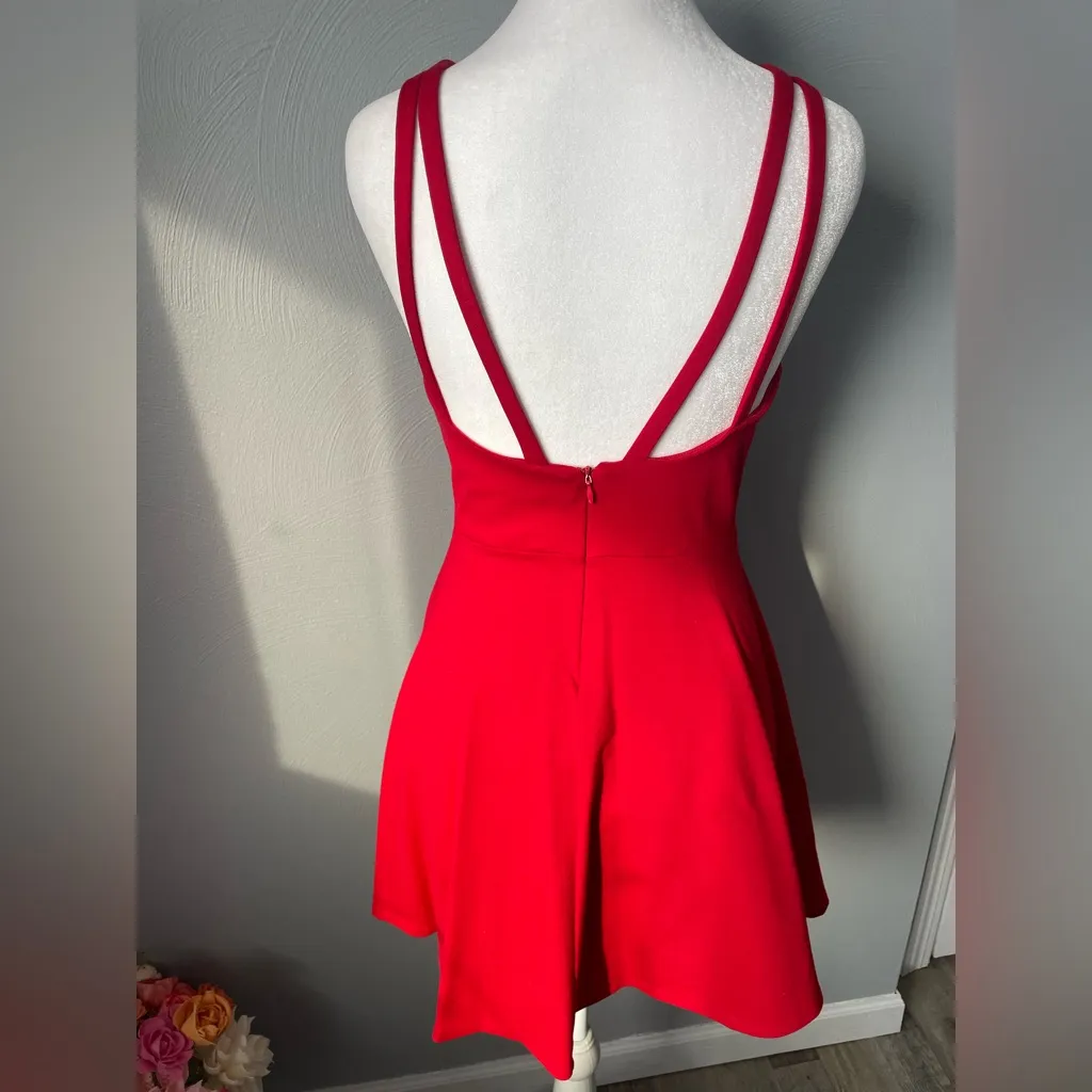 Lulus Red Sleeveless Fit & Flare Mini Dress – Perfect for Cocktail or Date Night - Image 4