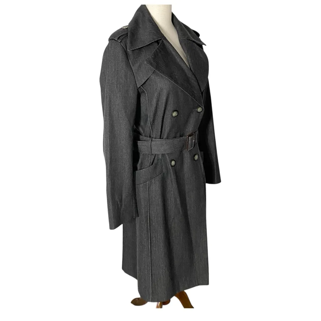 ZARA Wool Blend Belted Longline Trench Coat - Image 3