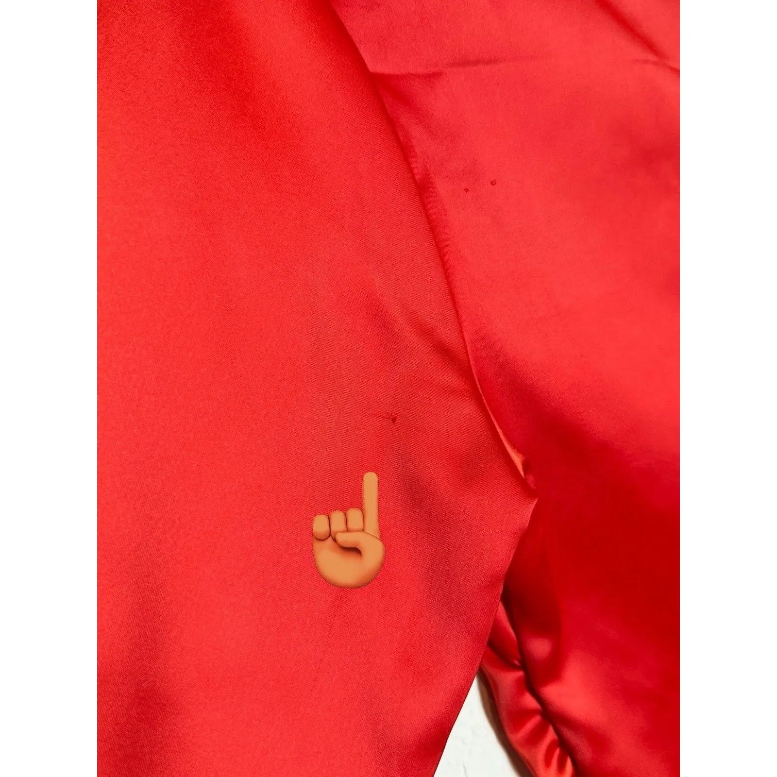 KENDALL & KYLE Mini Dress Red Satin Asymmetrical Size M Colorful Y2K Preppy - Image 6