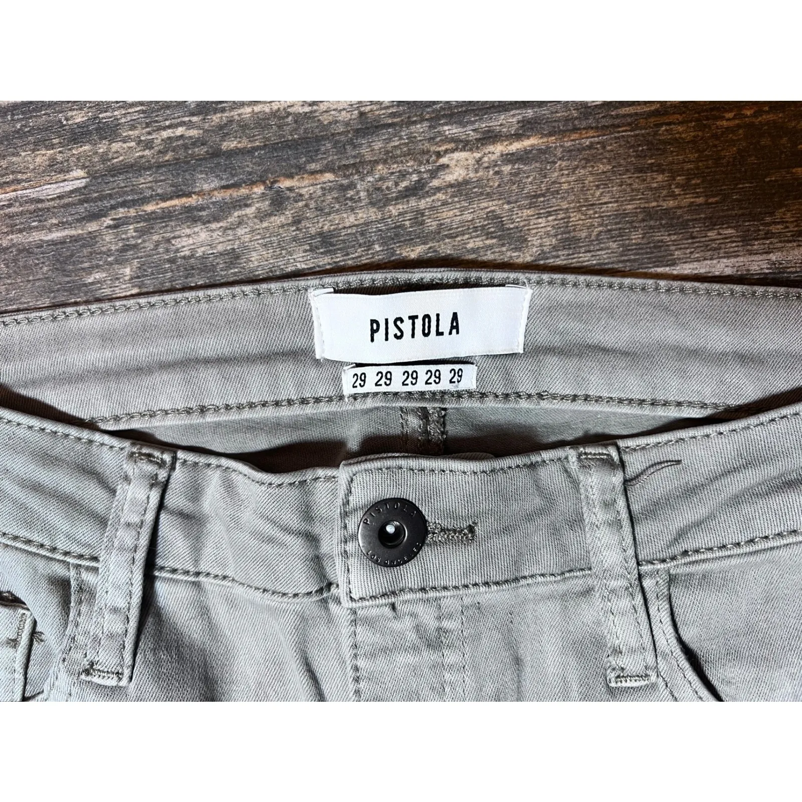 Pistola Moto Audrey‎ Moto Jeans Size 29 Gray Skinny Biker Style Denim Pants - Image 3