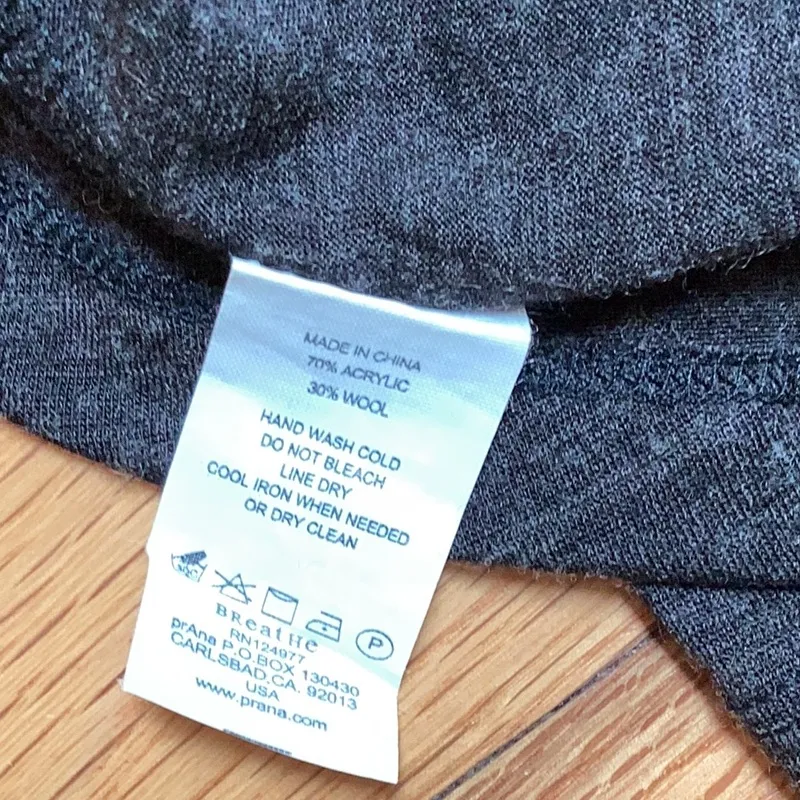 Prana Gray Nadia Wool Blend Lightweight Faux Wrap Front Dress Size small - Image 9