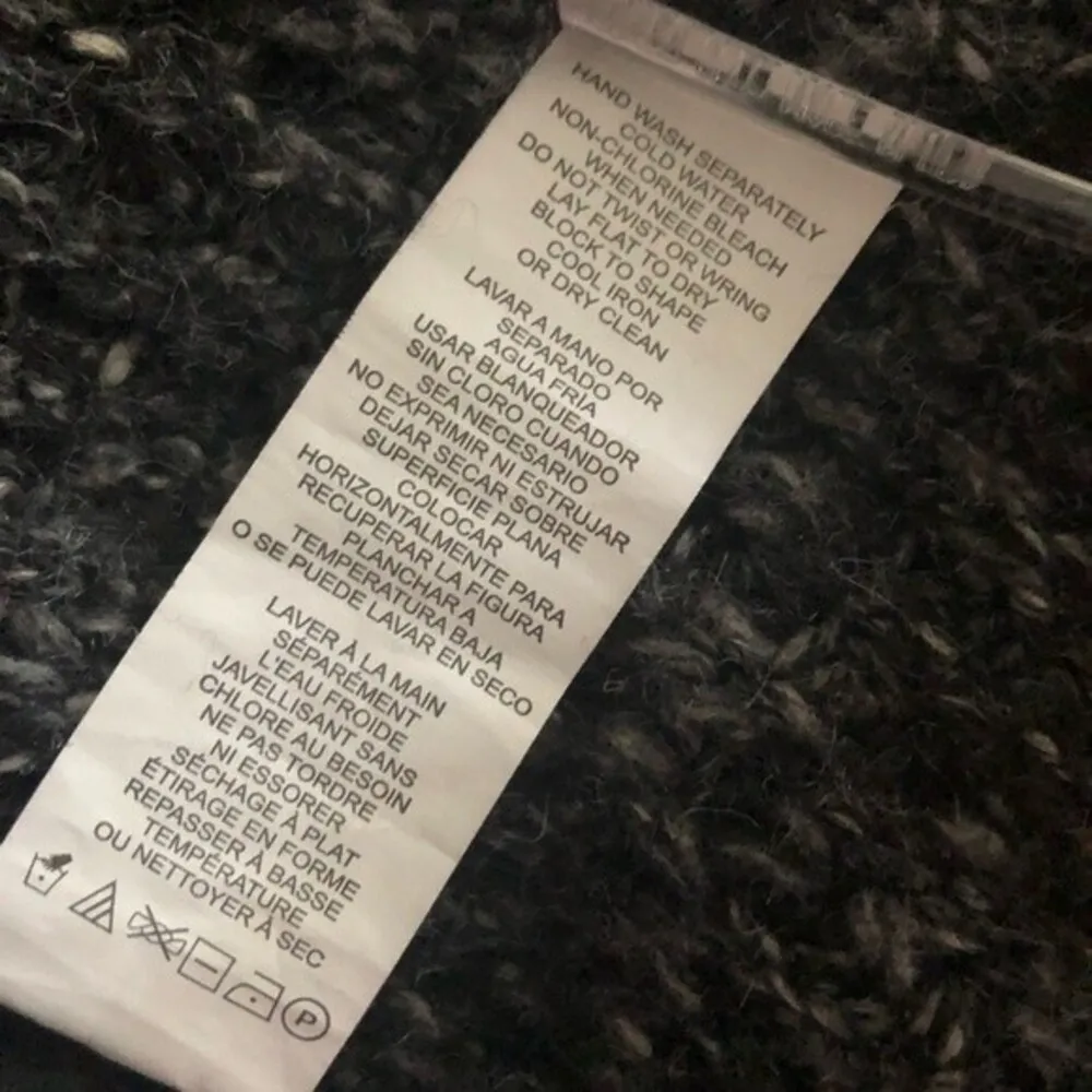 KENSIE Mixed Fabric Marled Knit Chiffon Sweater Chunky Knit Womens Size Medium - Image 8