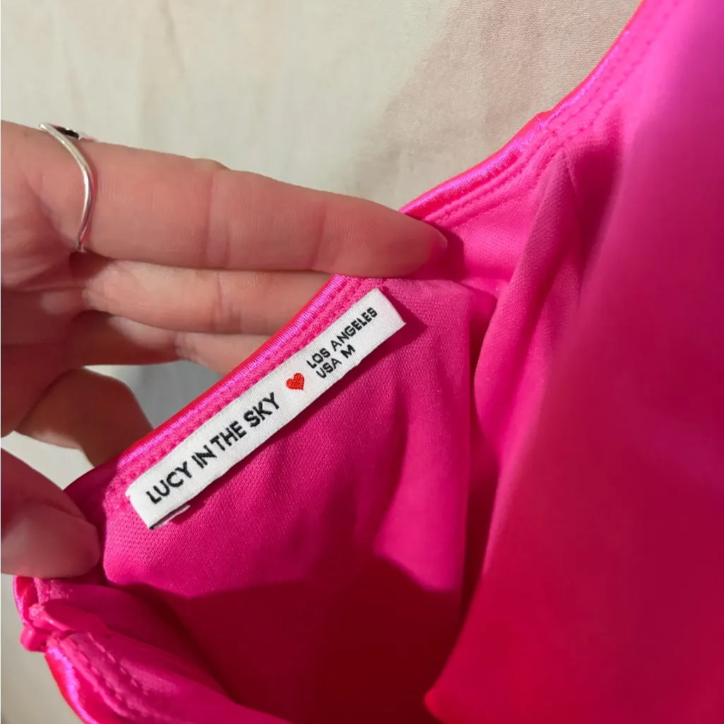 Lucy in the sky Cutout Bodycon Dress in Hot Pink - Image 5