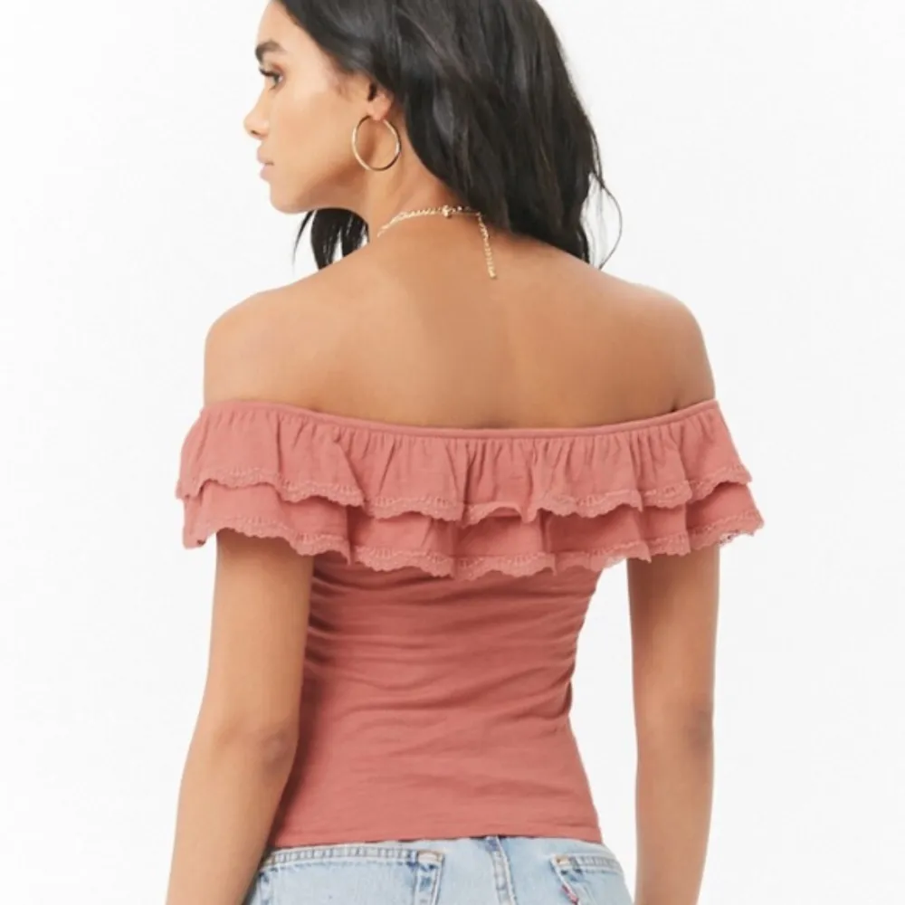 NWT Slub Knit Off The Shoulder Top - Image 4