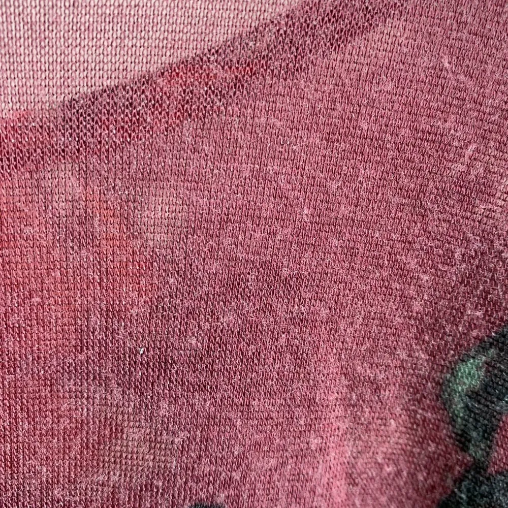 Abercrombie & Fitch Floral Maroon Hi Low Long Sleeve Shirt - Image 5