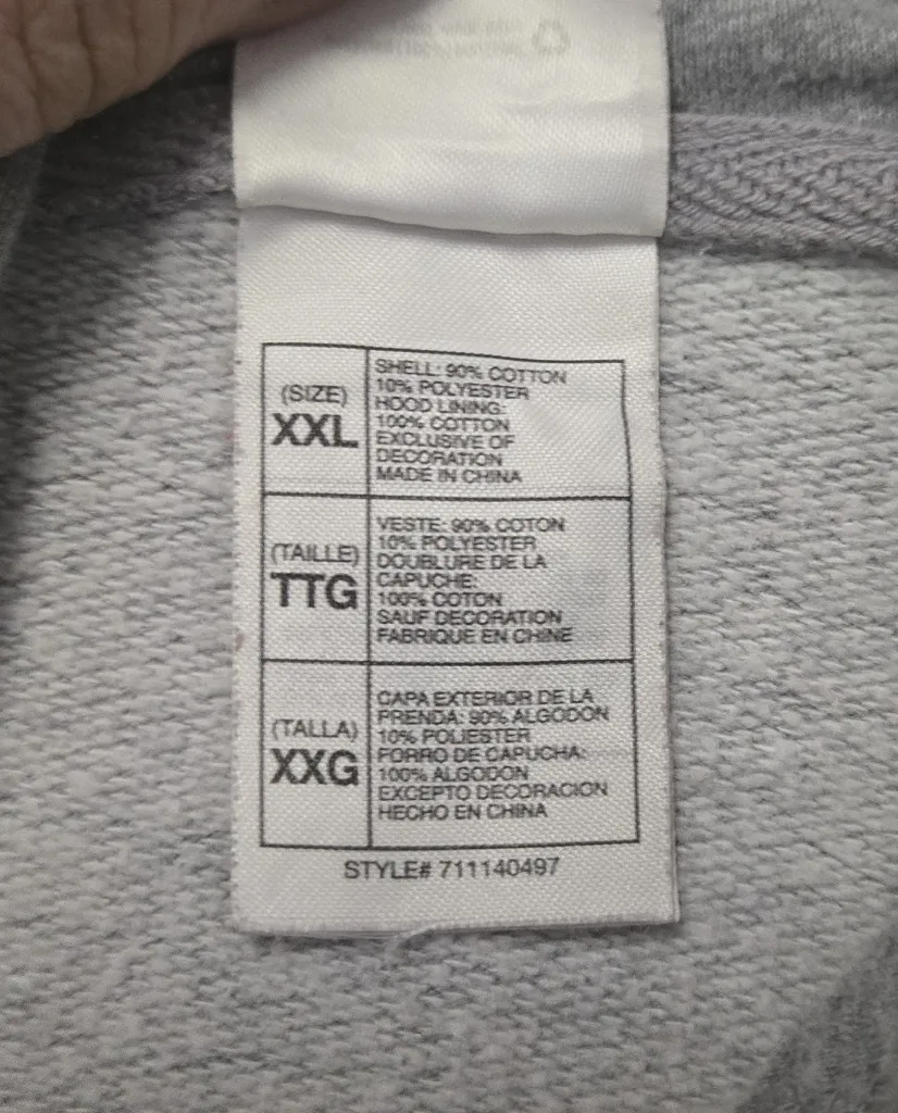 Disney Store Hooded Sweatshirt Mens XXL Gray Pullover Mickey Mouse Chicago - Image 6