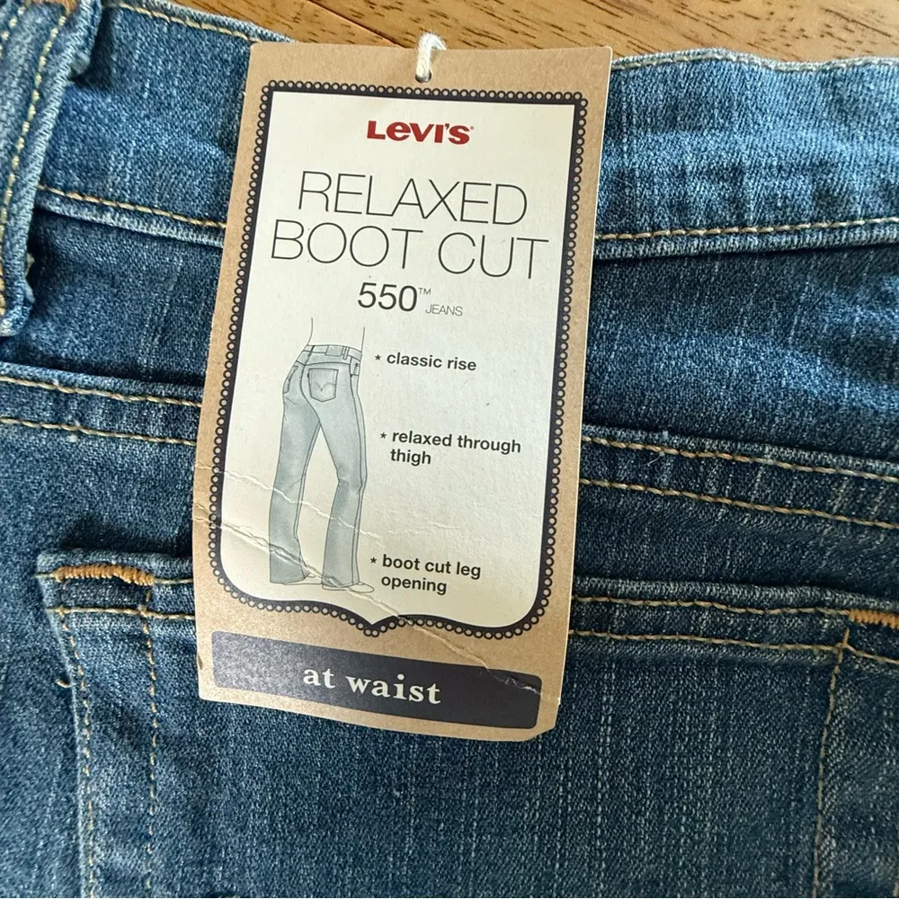 NWT Levi's Relaxed Boot Cut 550 16 Short Misses Indigo Jeans classic‎ rise - Image 8