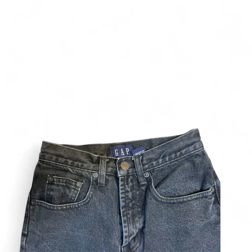 Vintage 90s Gap Black High Waisted  Straight Leg Jeans – Size 2 - Image 4