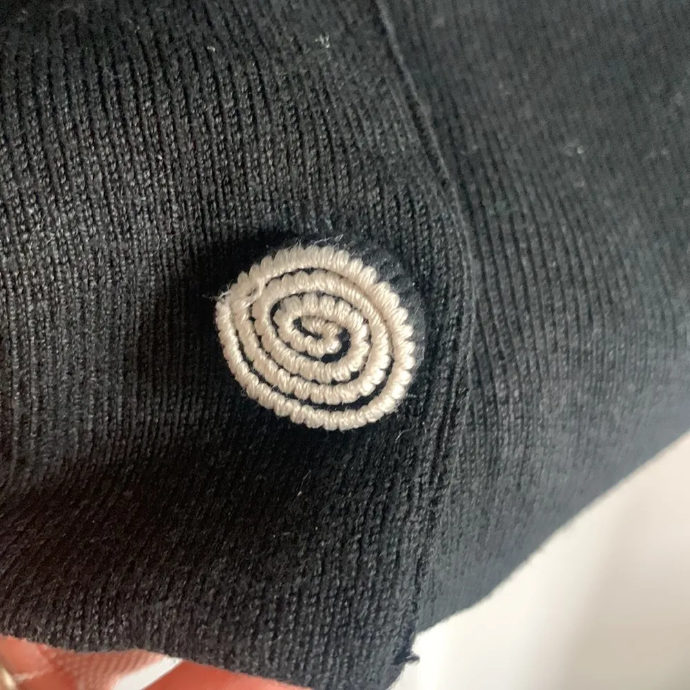 Vintage World Republic Black & Cream Silk Blend Button - Image 4