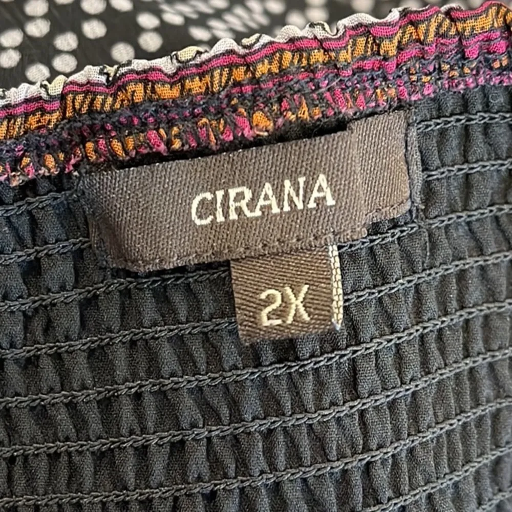 Cirana Skirt Long Maxi Floral Paisley Polkadot Plus 2X Green - Image 3