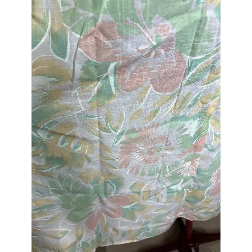 shirt dress pastel puff sleeve shoulder pads cotagecore pink green yellow Size 8 - Image 6