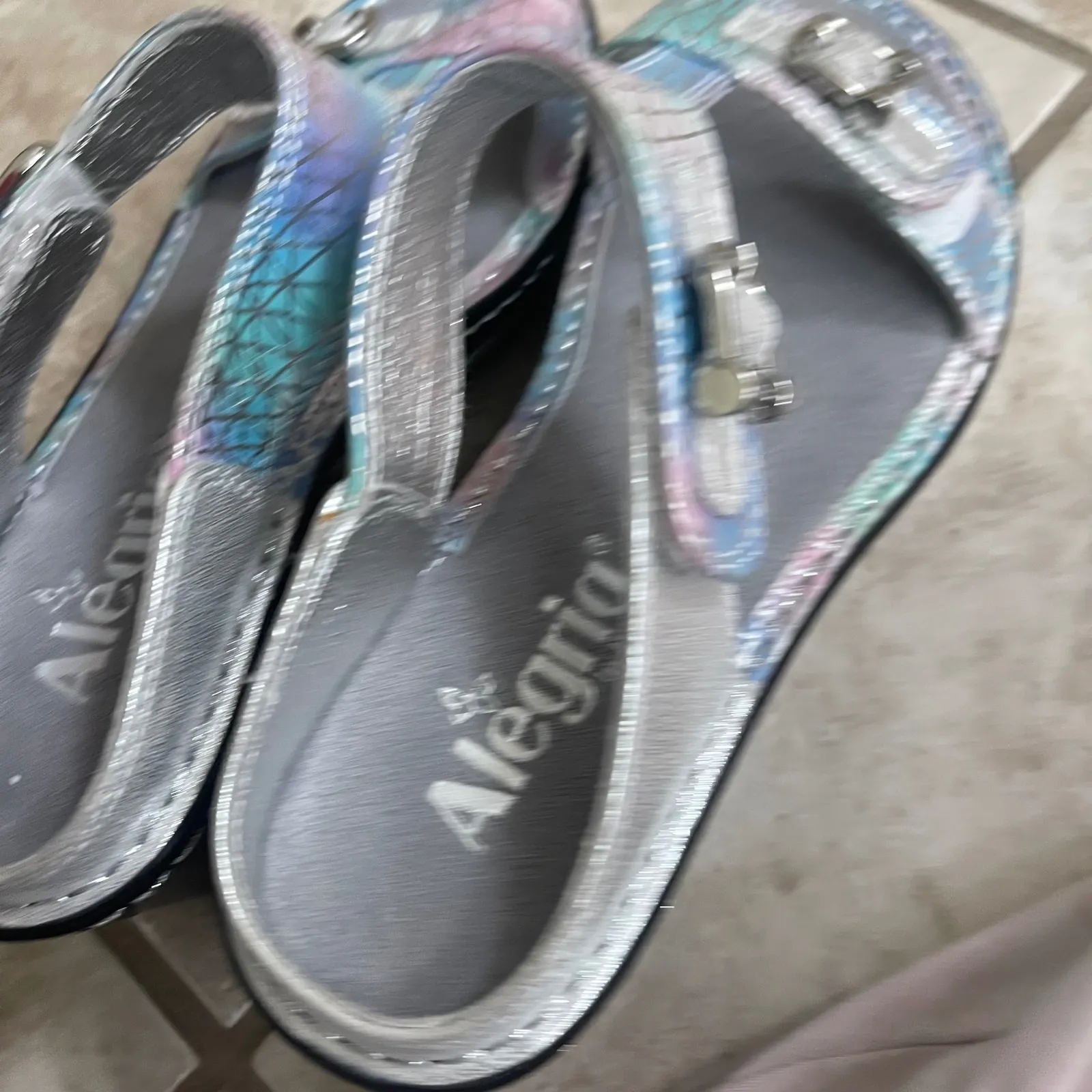 ALEGRIA Lara Pretty Baby Leather Wedge Sandals Womens Size 37 EU 7  NWOB - Image 6