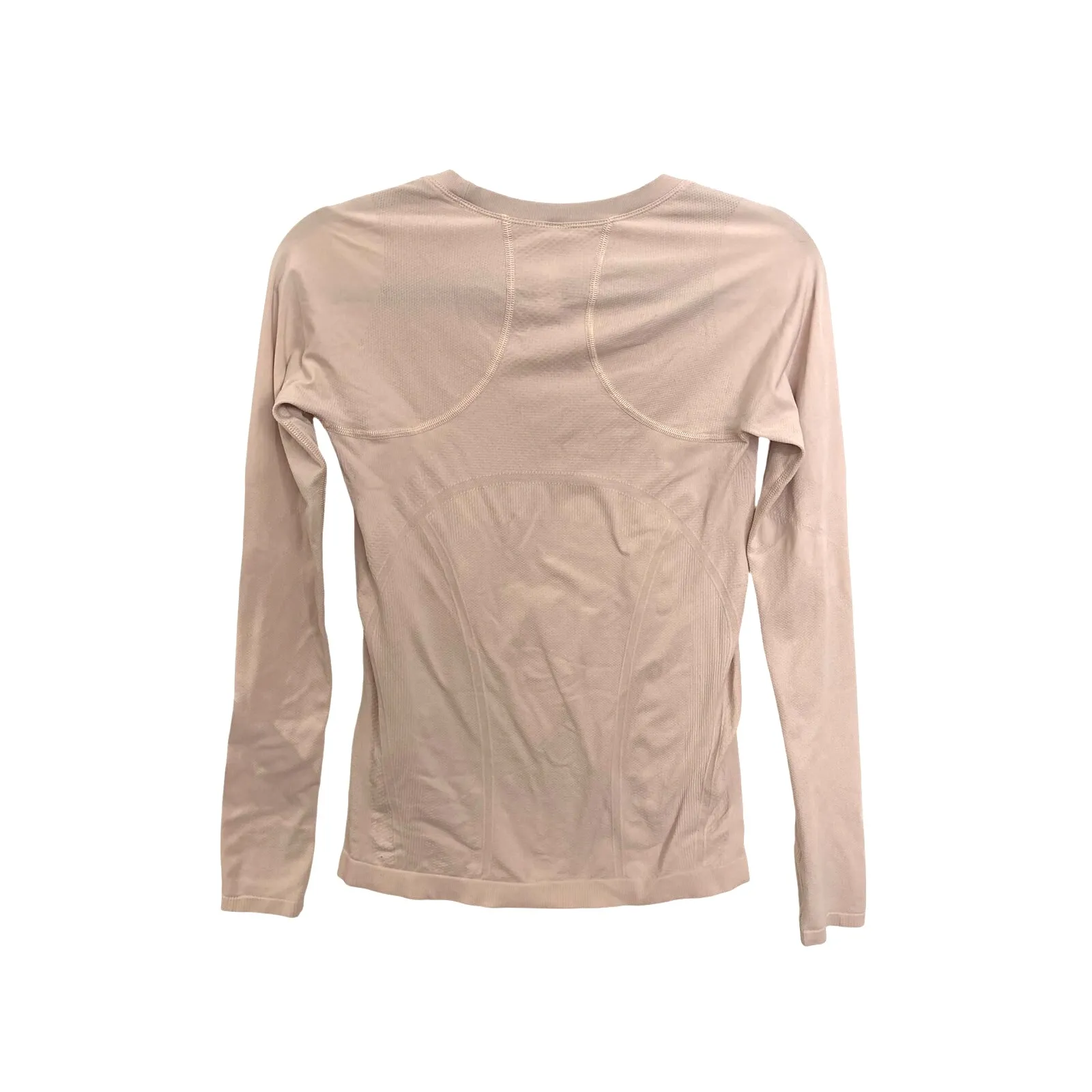 Athleta Top Womens Small Momentum Seamless Long Sleeve Thumbholes Pink Shirt - Image 2