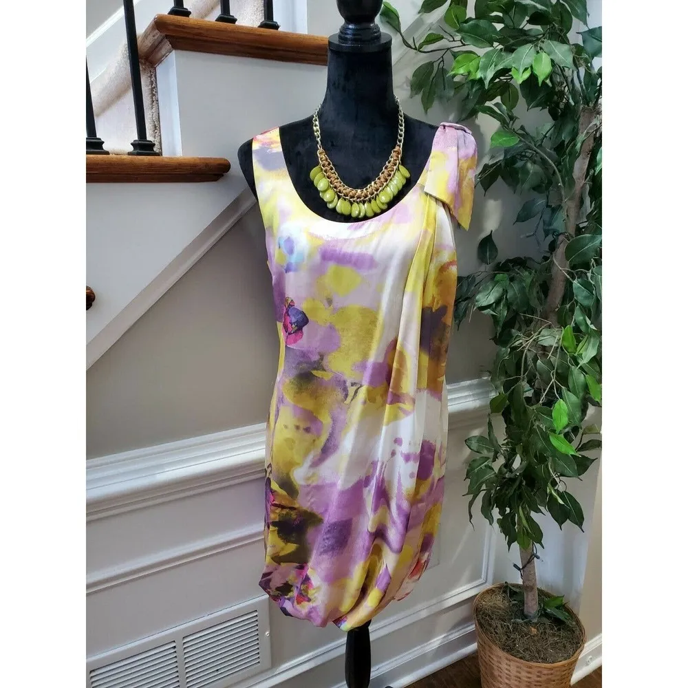 H&M Women's Multicolor 100% Polyester Sleeveless Scoop Neck Knee Length Dress 12 - Image 12