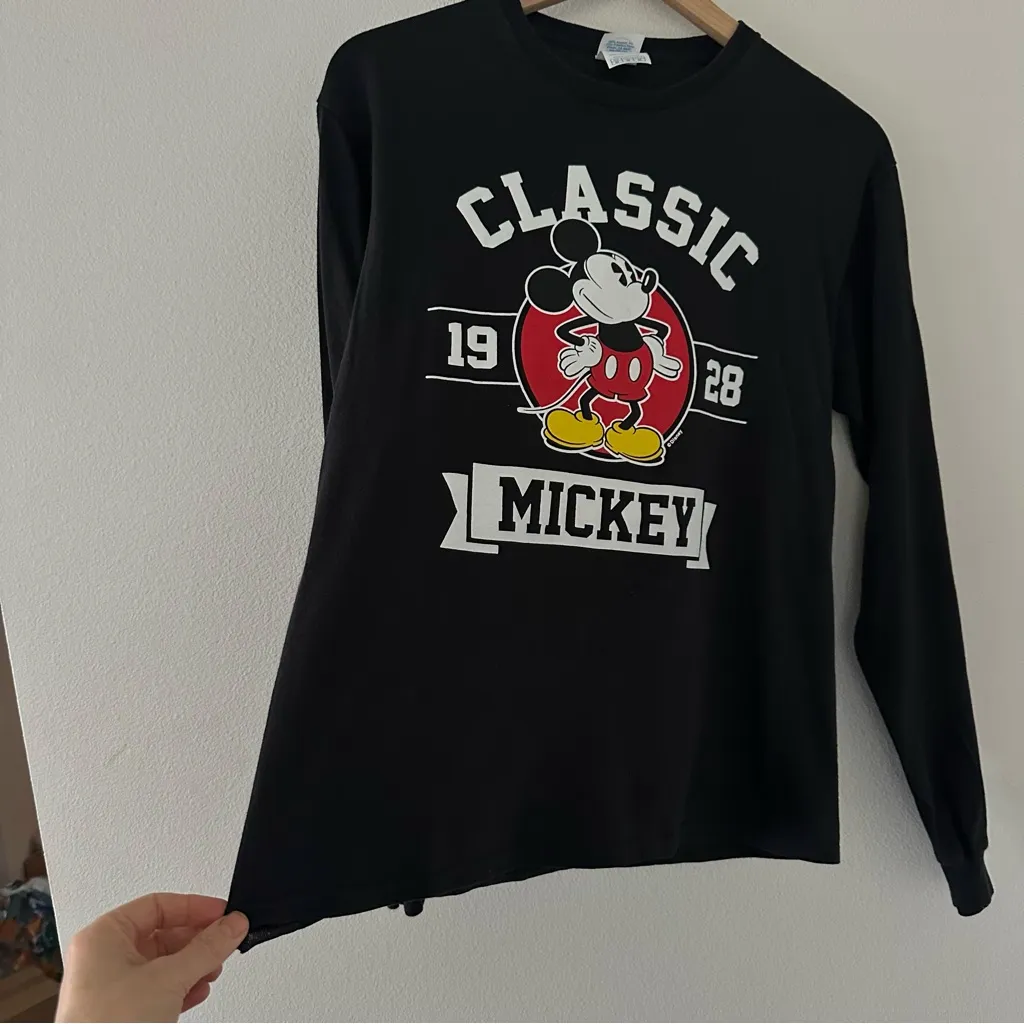 VINTAGE Classic MICKEY MOUSE Graphic T-Shirt DELTA PRO Weight Black Sz M Disney - Image 2