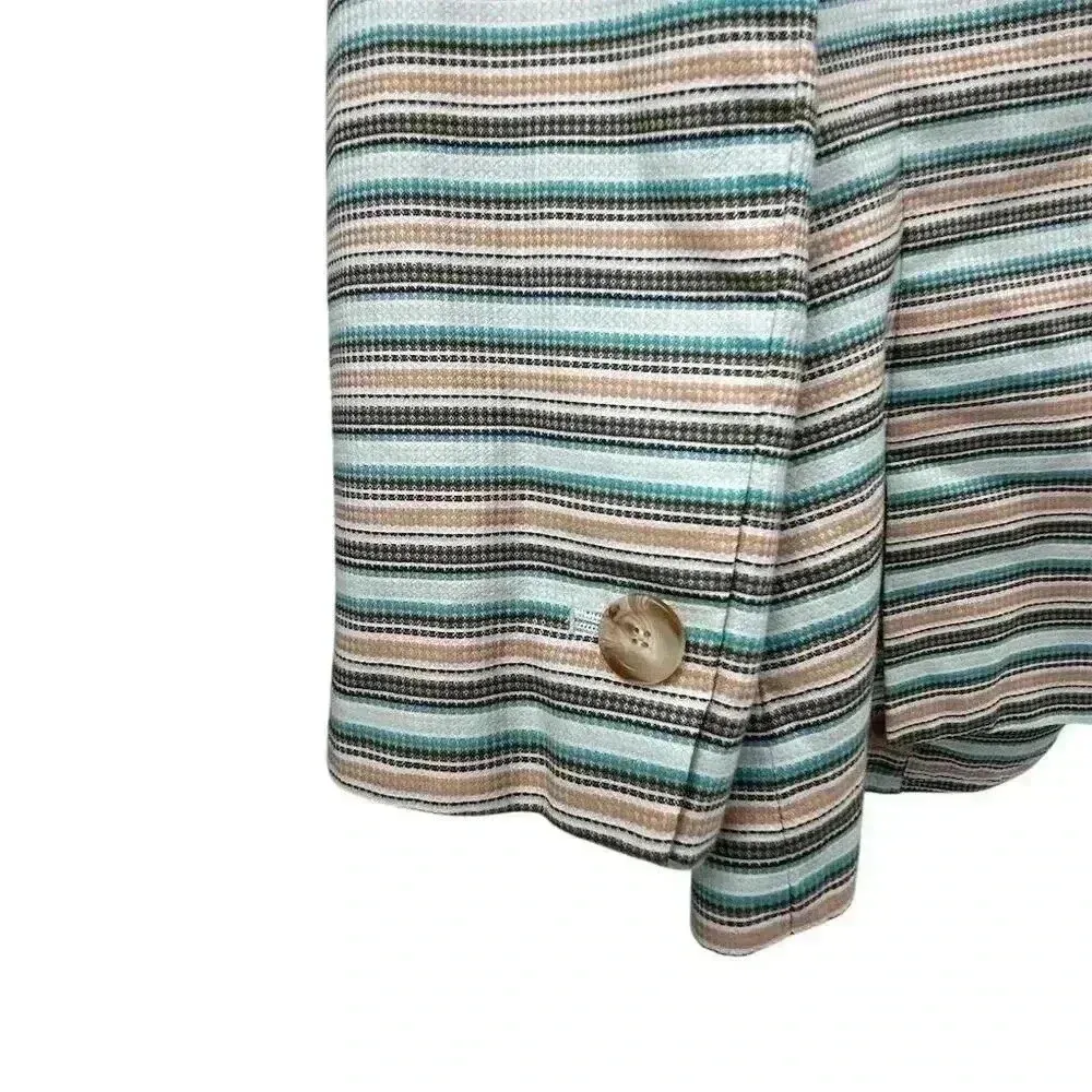 Loft Women's Striped Blazer Size 10 Multicolor Long Sleeve Jacket - Image 9