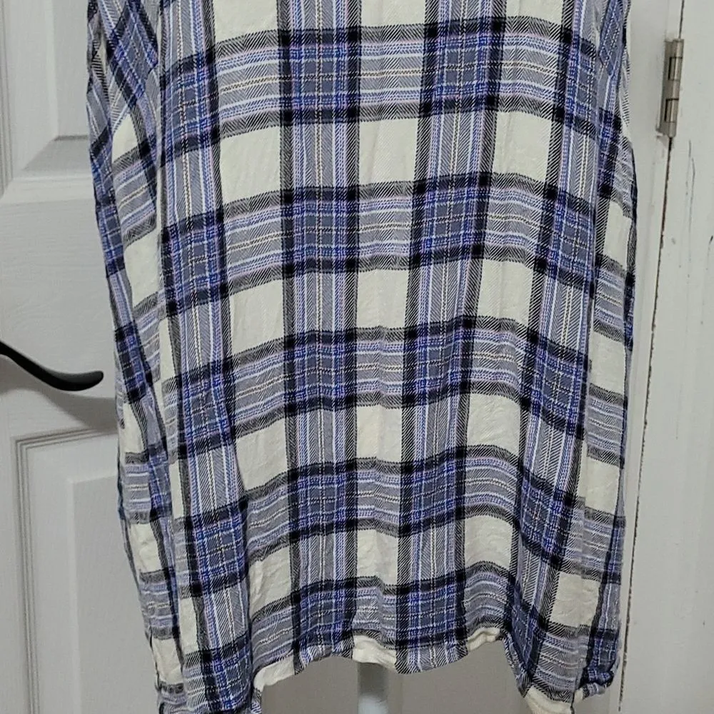 Maurices | Plaid Cutout Blouse | Size: XL - Image 3