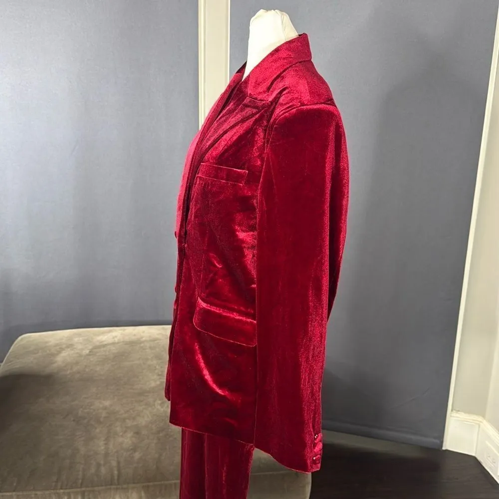 Women’s Red Velvet Double Breasted 2 - Image 5