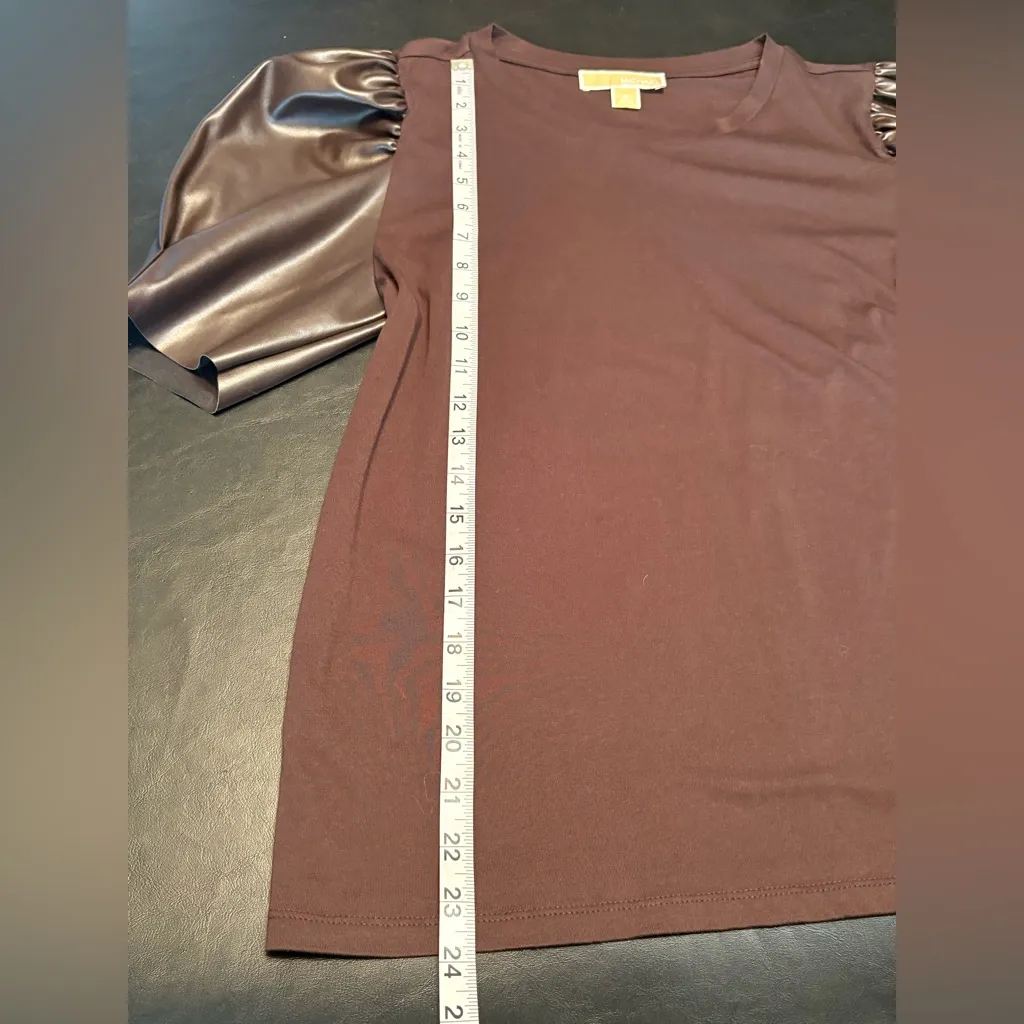 MICHAEL Michael Kors Women's Puff-Sleeve T-Shirt, Brown, Medium - Image 8