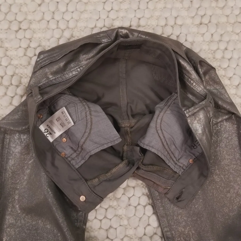 Mother The Looker Jeans Disturbing the Peace Gunmetal Sz 26 - Image 4