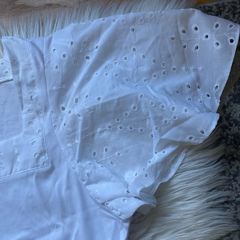 River Island square neck eyelet dress - Image 6